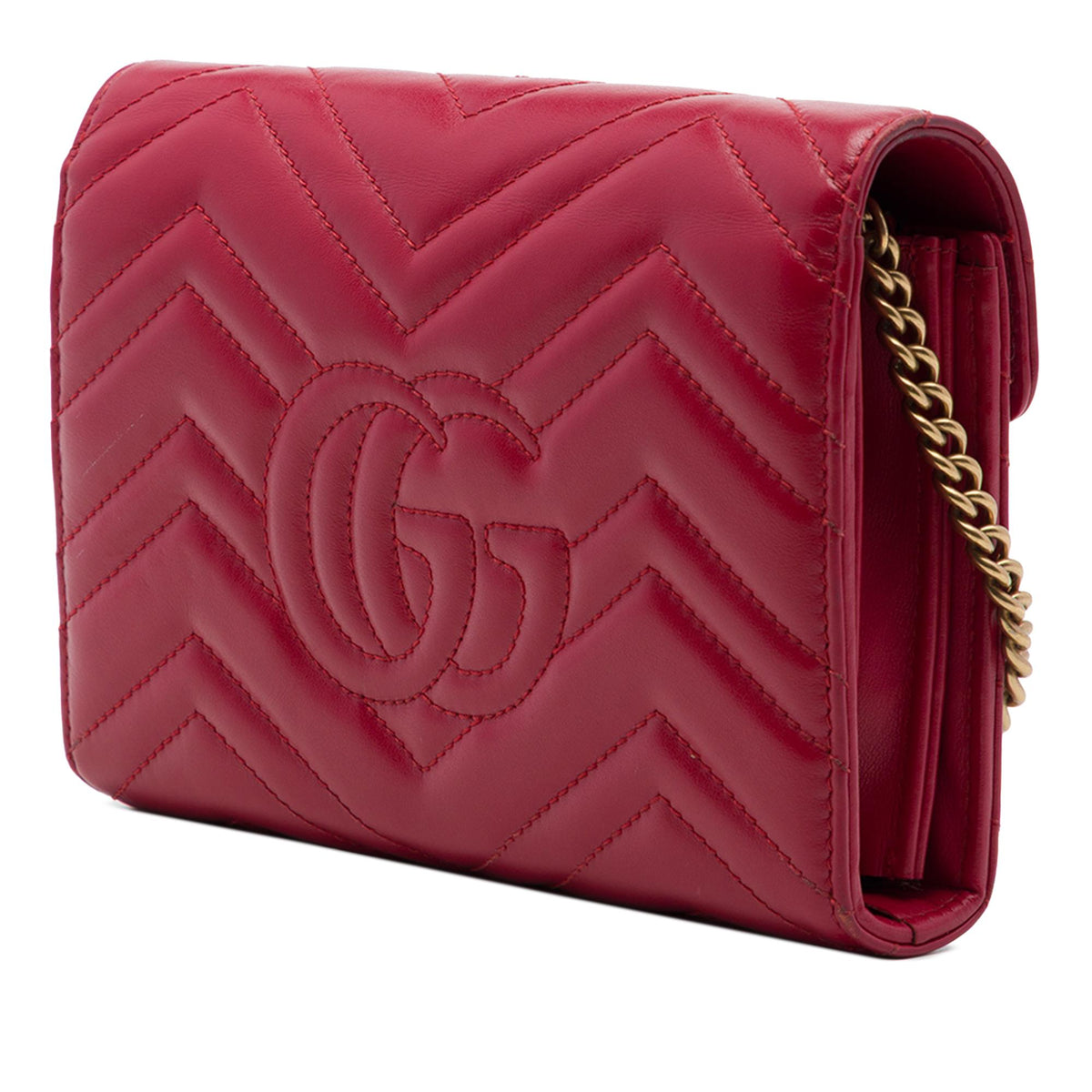 Gucci GG Marmont Matelasse Calfskin Wallet On Chain
