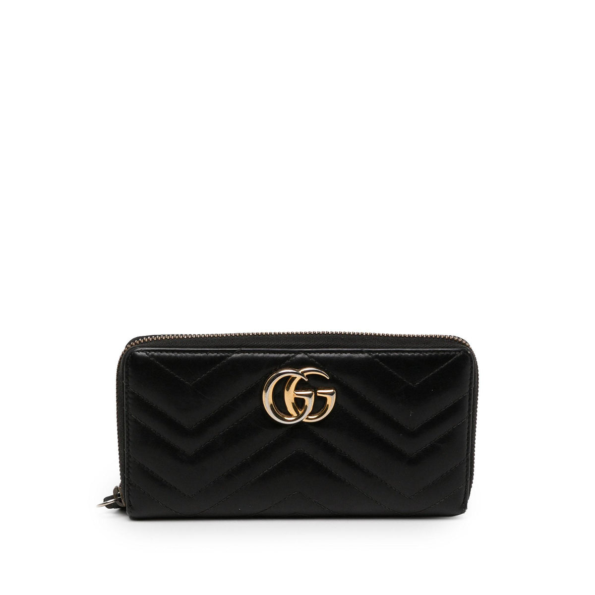Gucci GG Marmont Matelasse Calfskin Zip Around Wallet