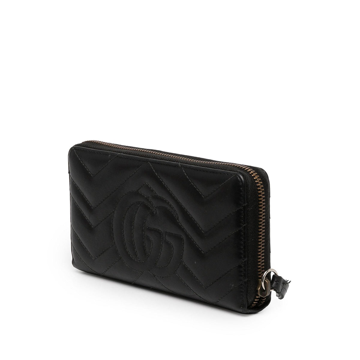 Gucci GG Marmont Matelasse Calfskin Zip Around Wallet