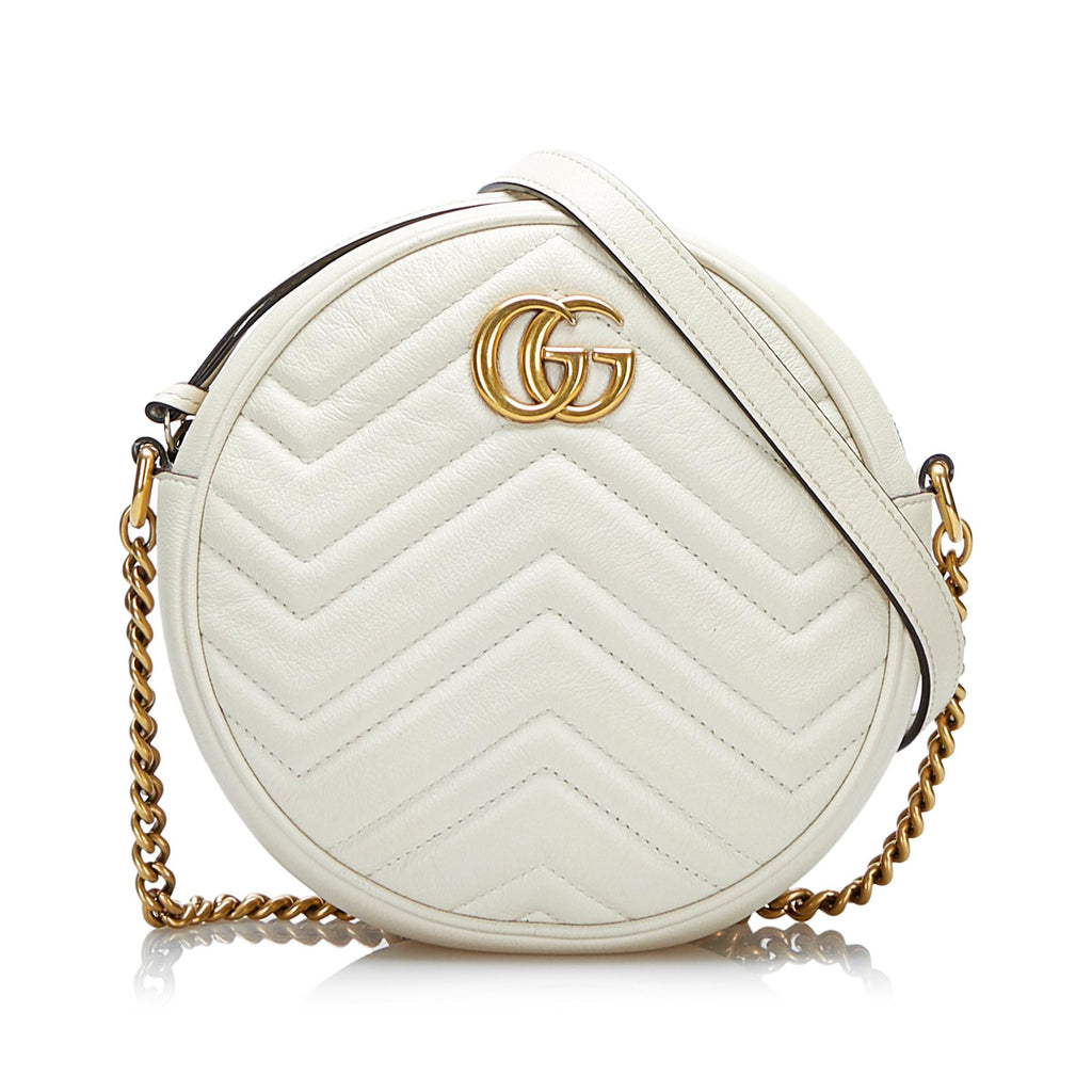 Gucci 'GG Marmont Mini' Shoulder Bag in White