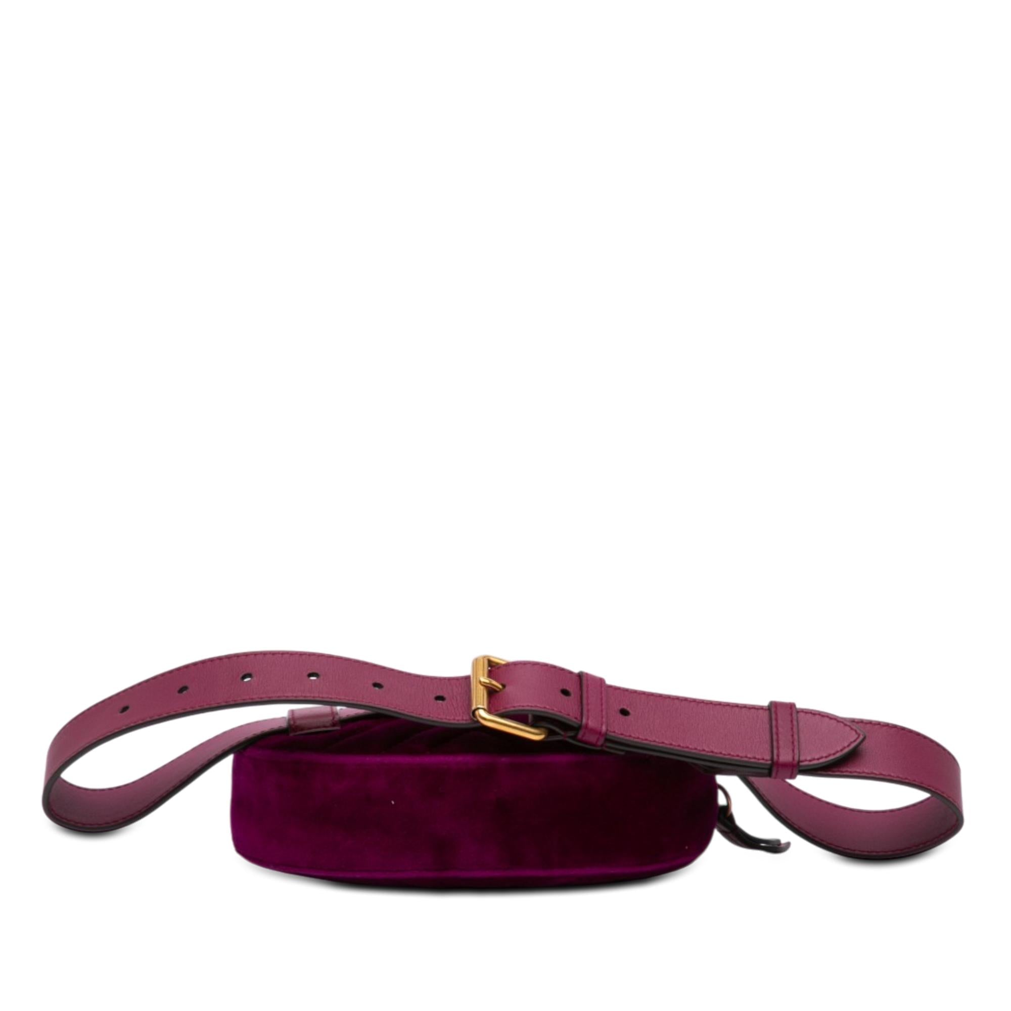 Gucci GG Marmont Matelasse Velvet Belt Bag