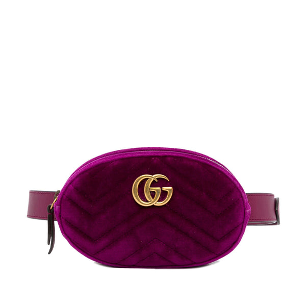 Gucci GG Marmont Velvet Belt Bag (SHG-dSDIGz)