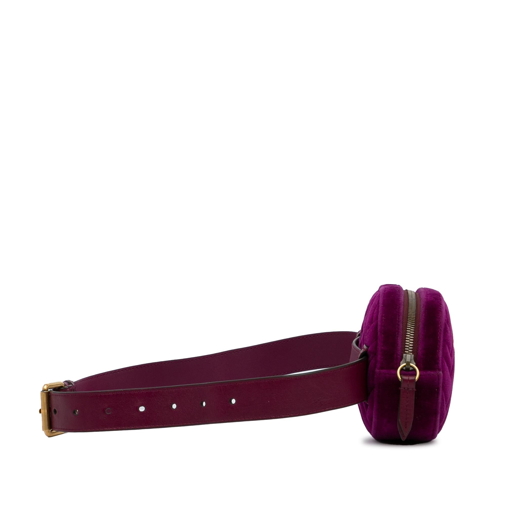 Gucci GG Marmont Velvet Belt Bag (SHG-NELUgw)