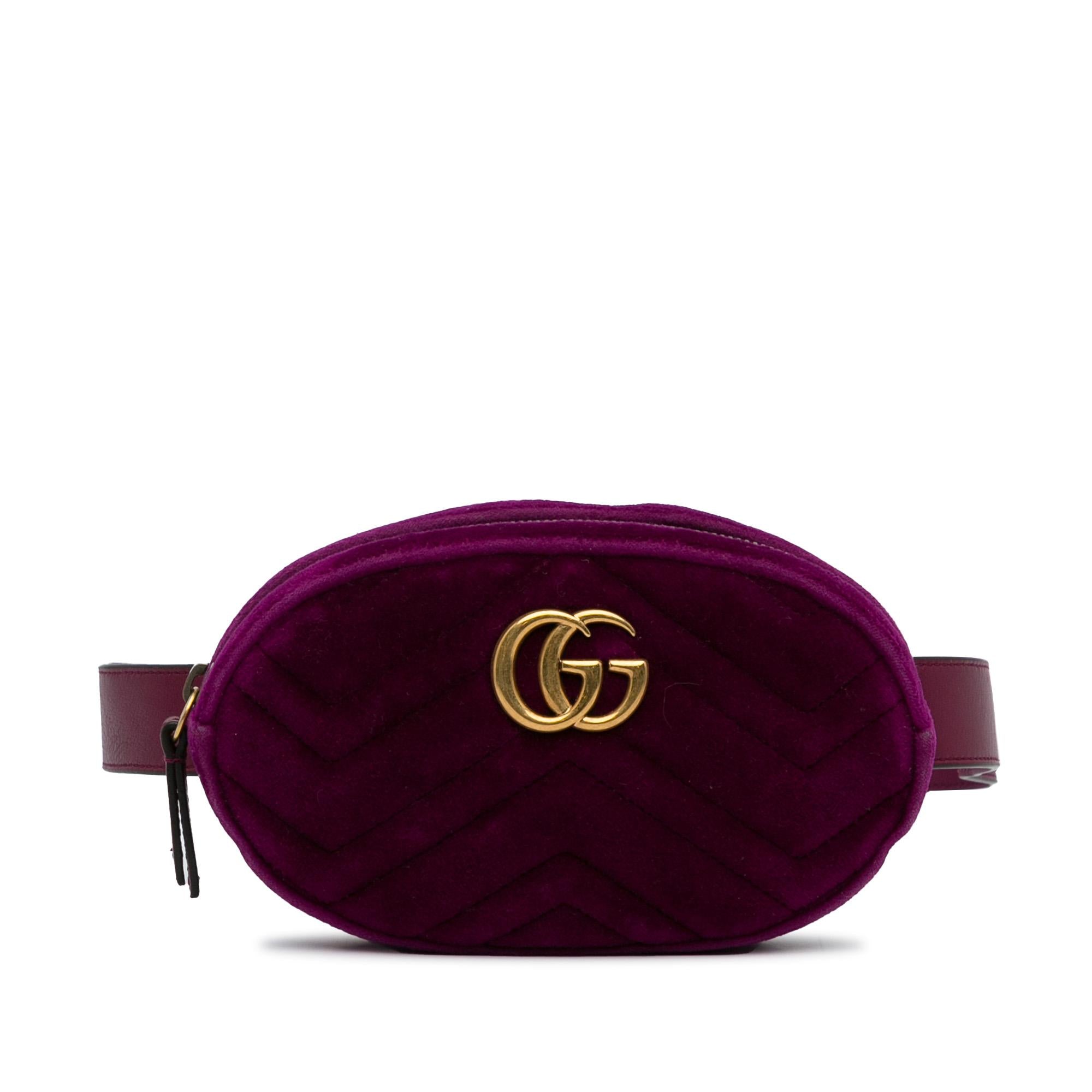 Gucci GG Marmont Velvet Belt Bag (SHG-NELUgw)