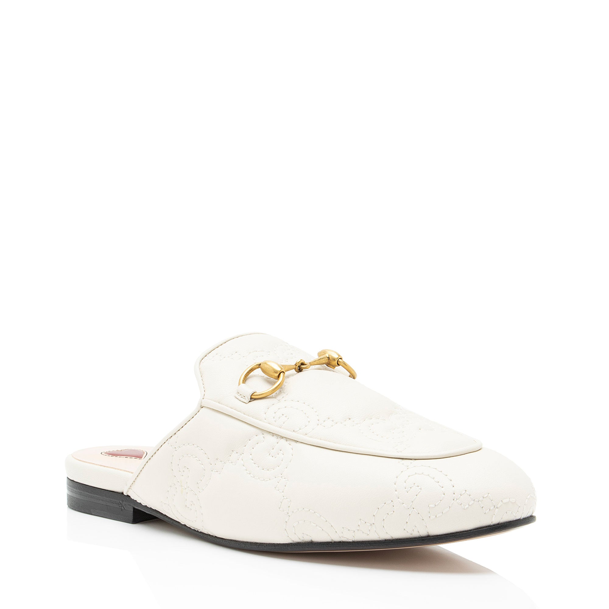 Gucci GG Matelasse Leather Princetown Mules - Size 6.5 / 36.5