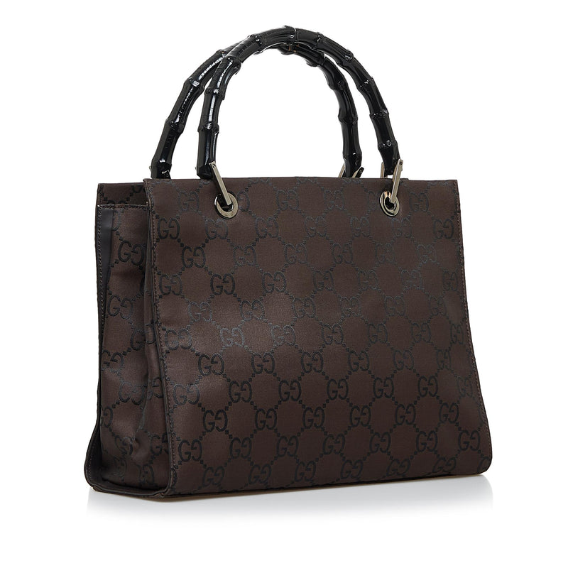 Gucci GG Nylon Bamboo Handbag (SHG-zaUCGl)