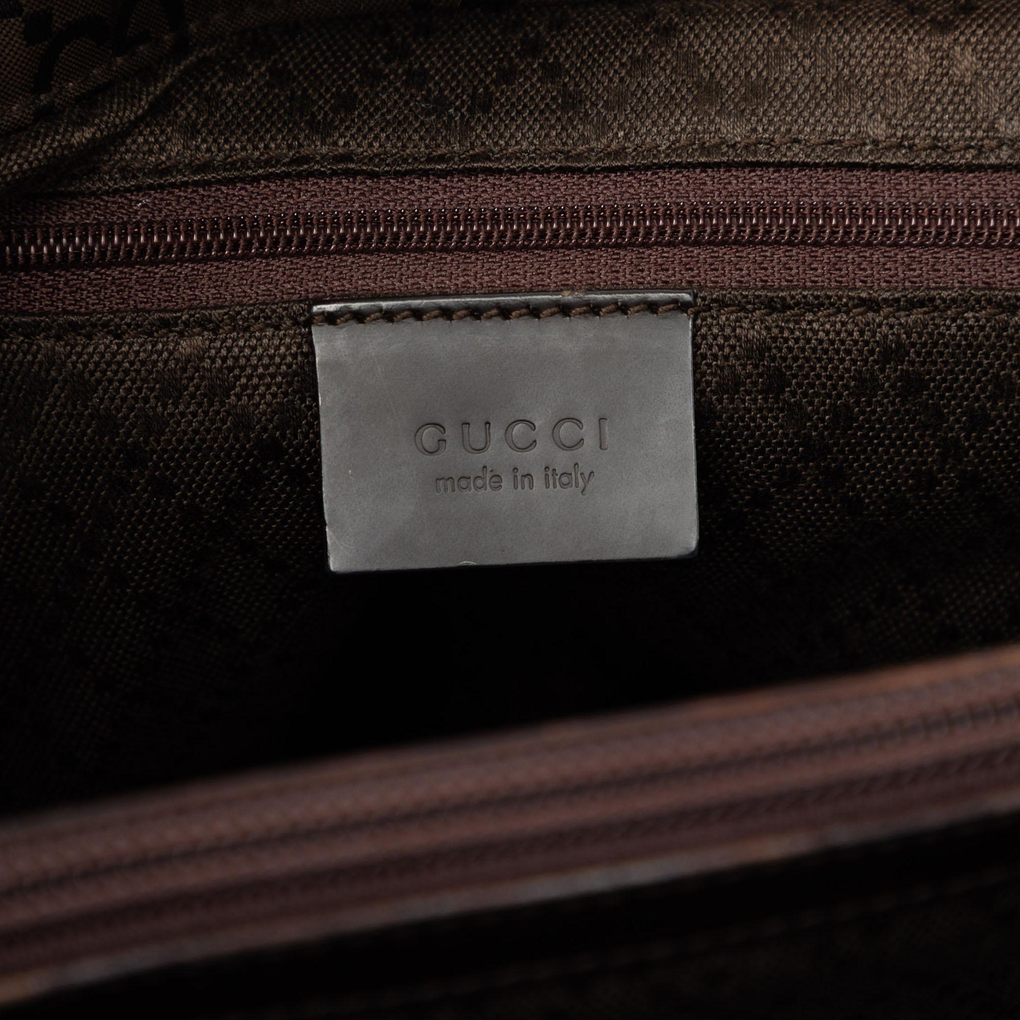 Gucci GG Nylon Bamboo Handbag
