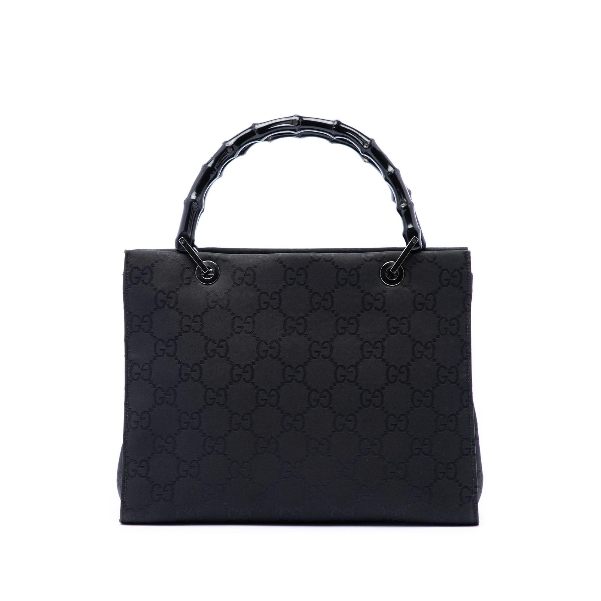 Gucci GG Nylon Bamboo Satchel