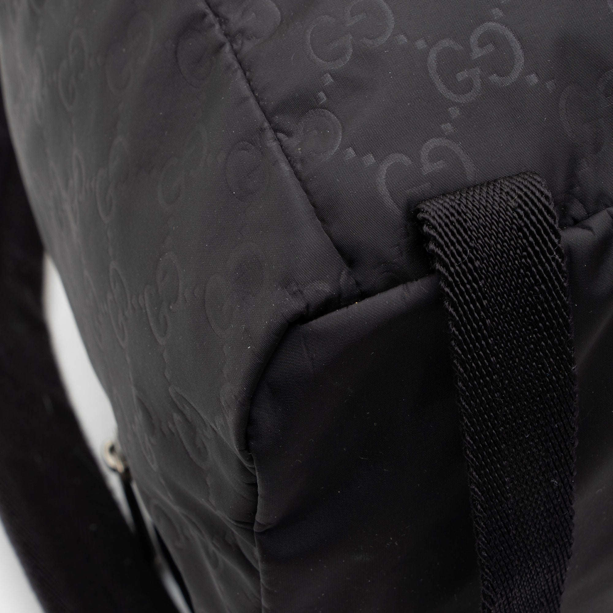Gucci GG Nylon Buckle Double Pocket Backpack