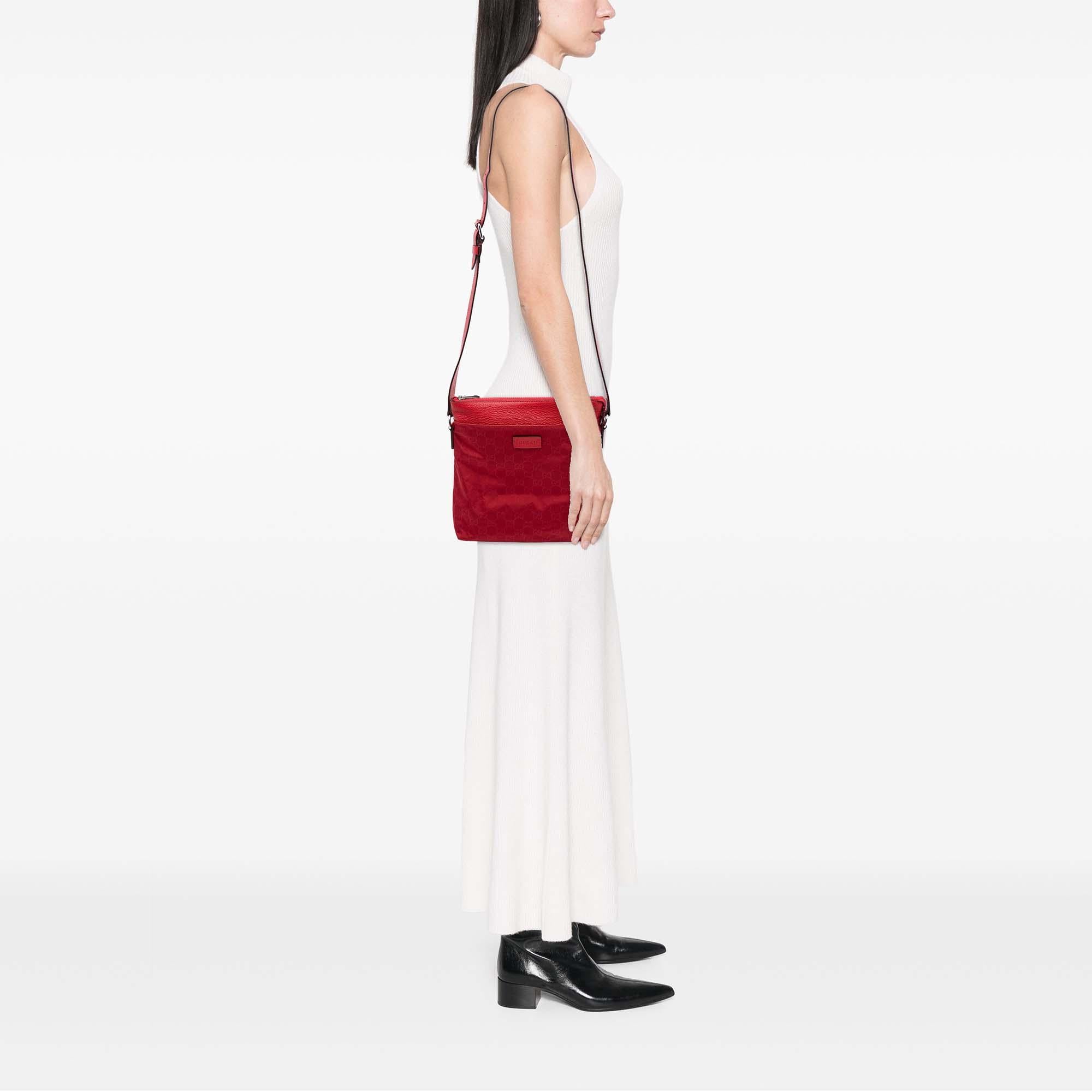 Gucci GG Nylon Flat Messenger Bag