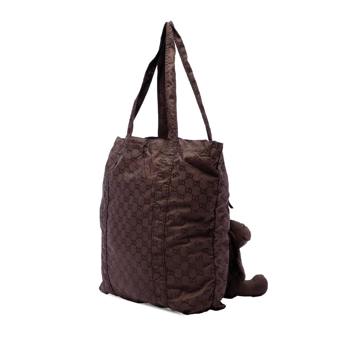 Gucci GG Nylon Teddy Bear Folding Tote