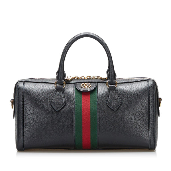 Gucci GG Ophidia Leather Satchel (SHG-zyzgS8)