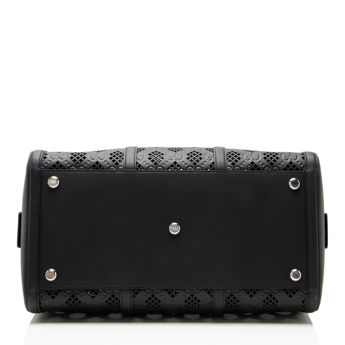Gucci Perforated GG Embossed Leather Medium Duffle