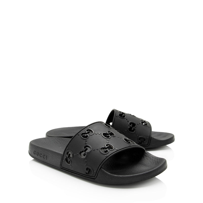 Leather sandals Louis Vuitton x Supreme Black size 9 US in Leather