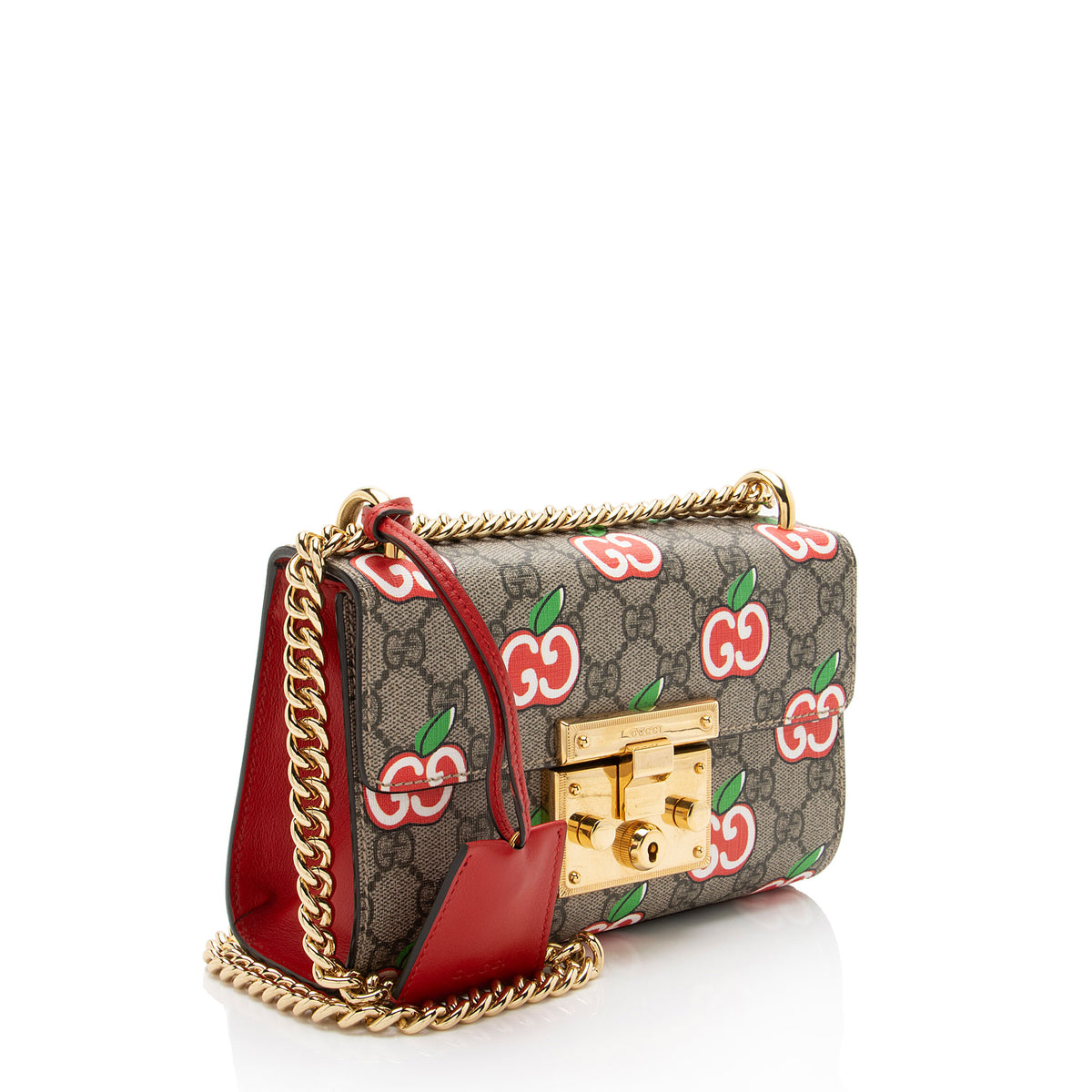 Gucci GG Supreme Apple Padlock Small Shoulder Bag