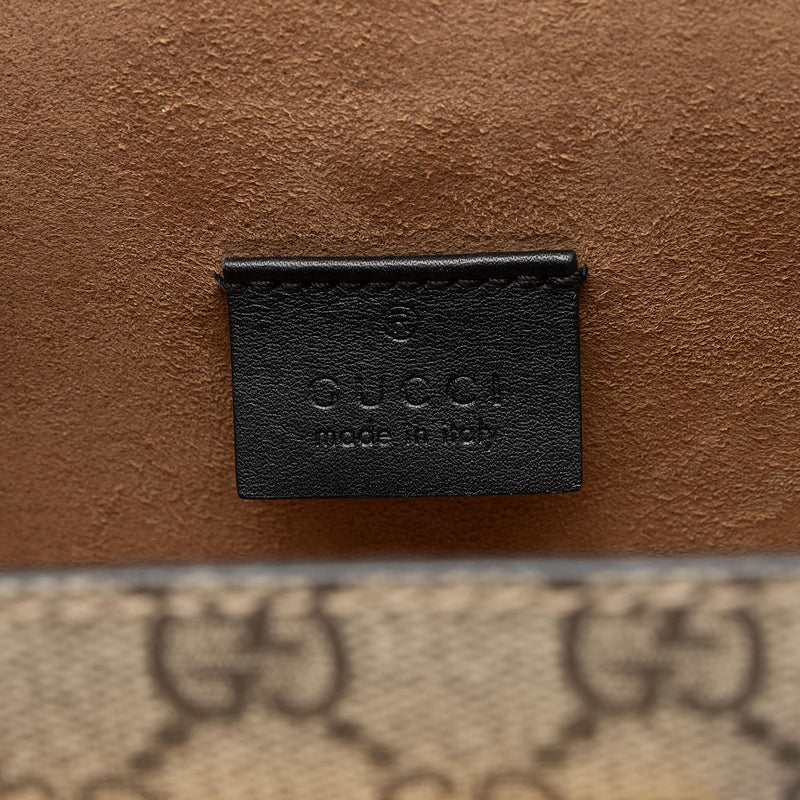 Gucci GG Supreme Bamboo Padlock Top Handle Shoulder Bag (SHF-hs3Epm)
