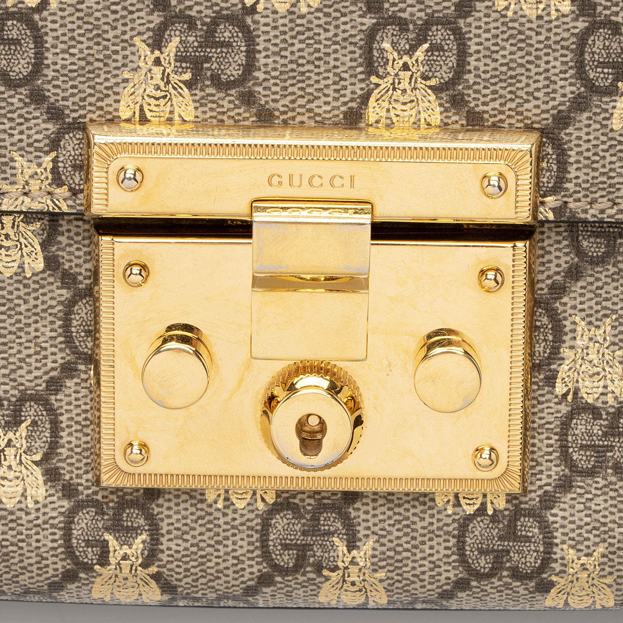 Gucci GG Supreme Bee Padlock Small Shoulder Bag