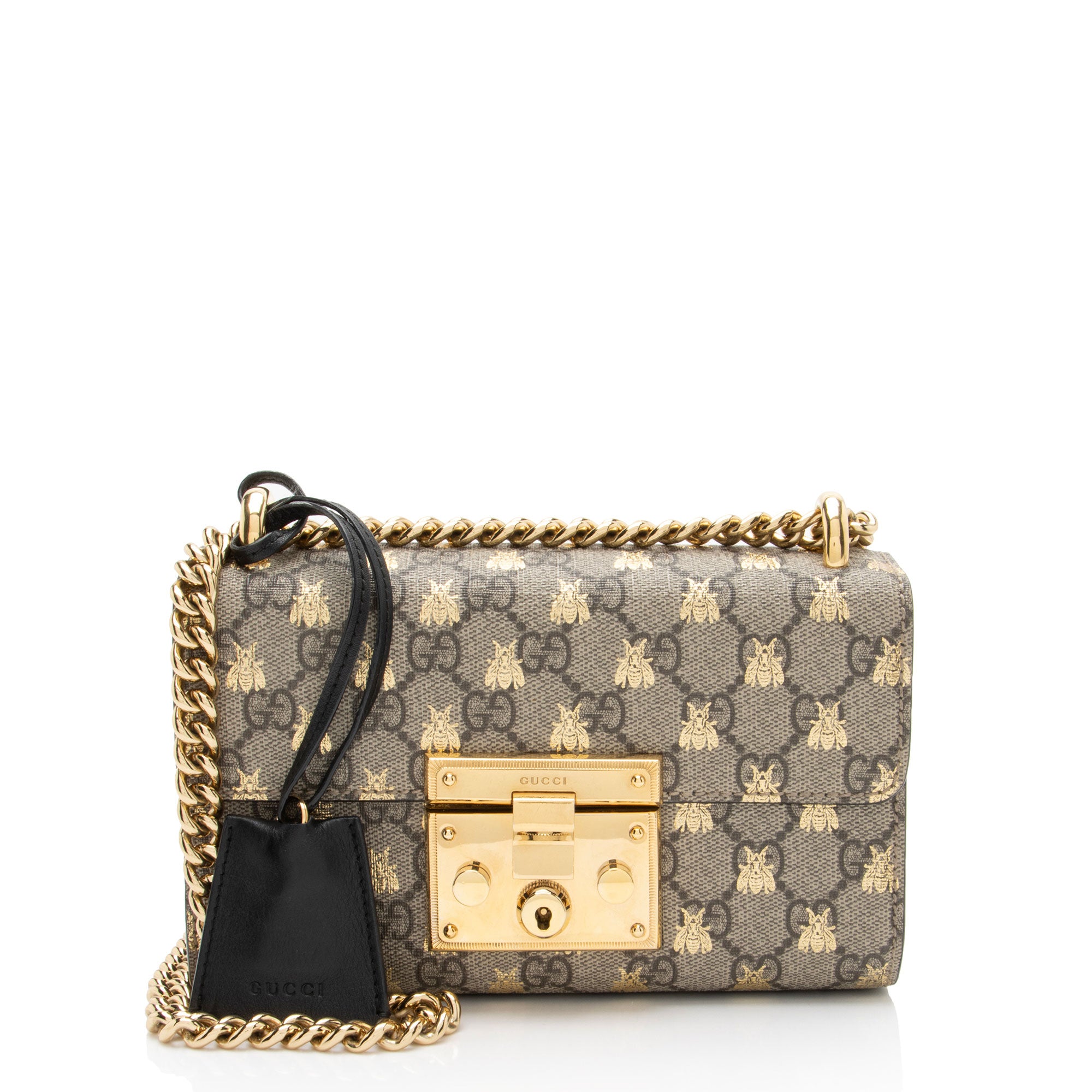Gucci GG Supreme Bee Padlock Small Shoulder Bag