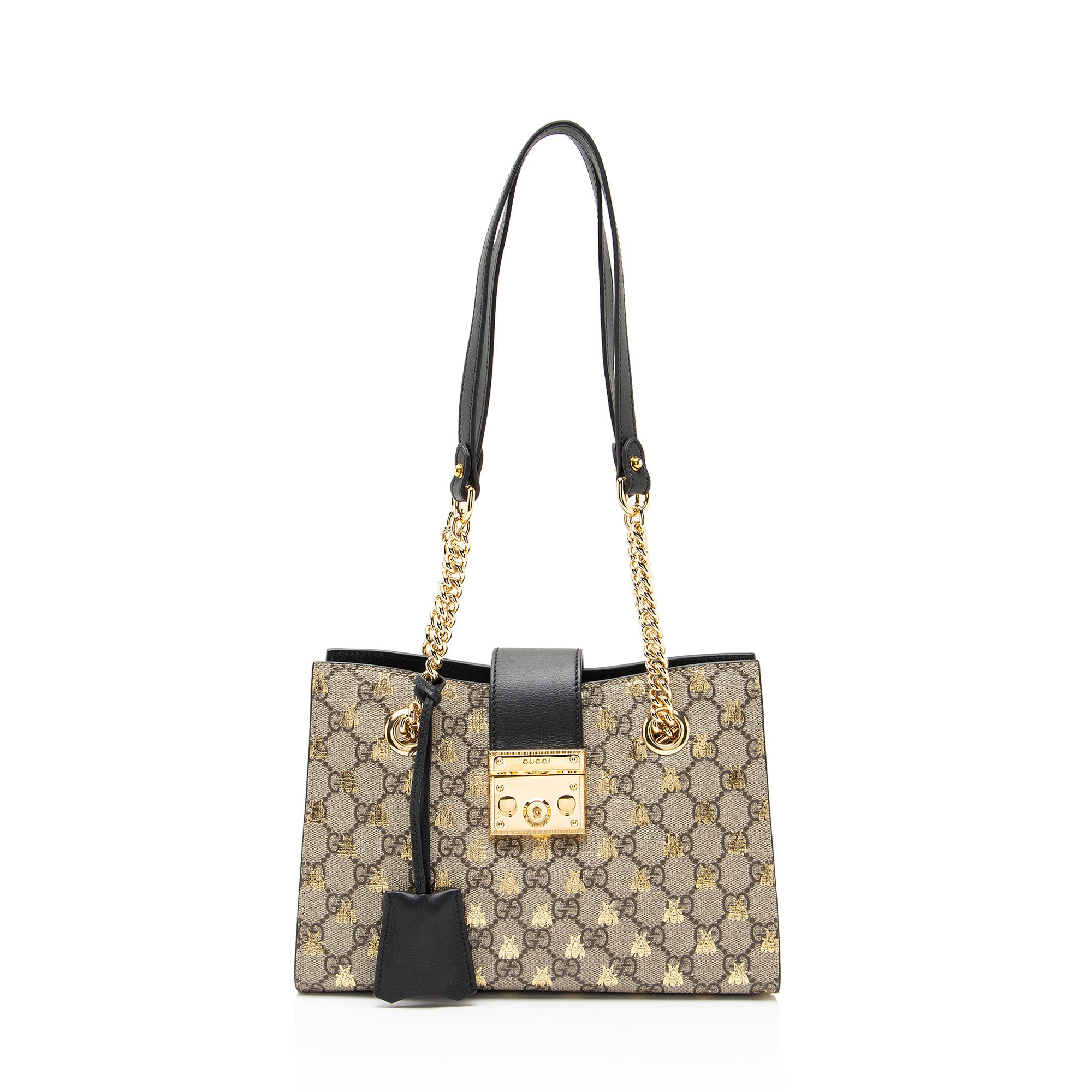 Gucci GG Supreme Bees Padlock Small Tote
