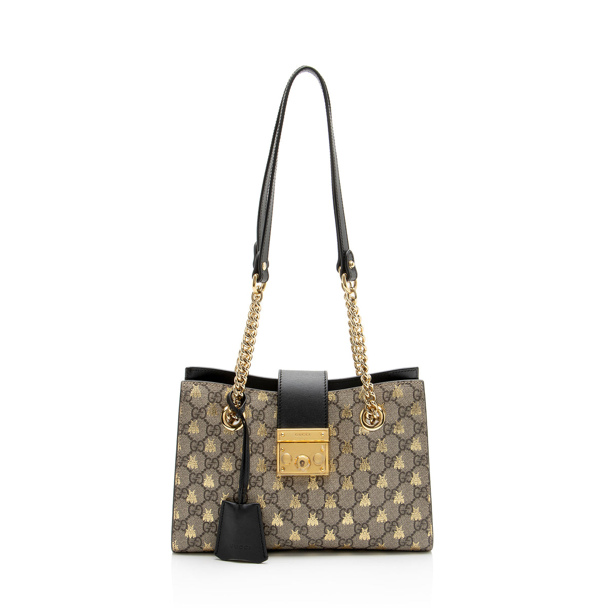 Gucci GG Supreme Bees Padlock Small Tote