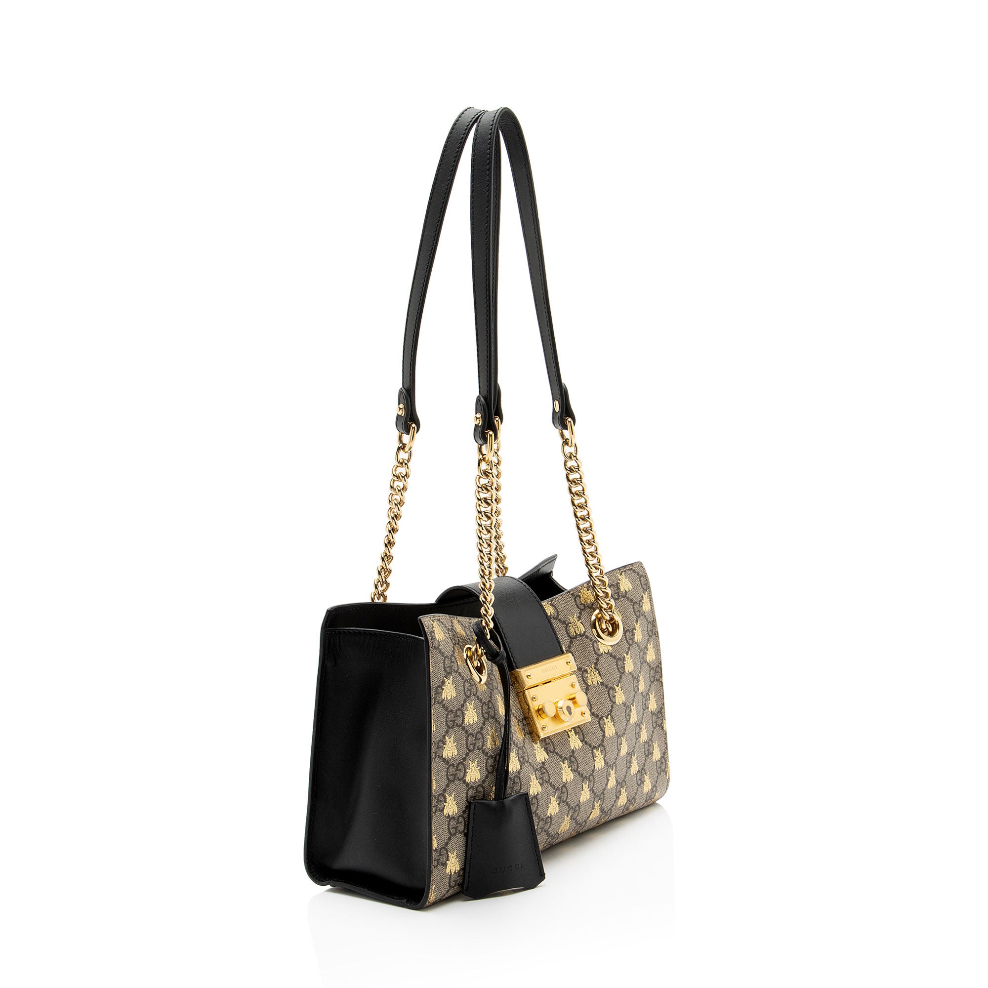 Gucci GG Supreme Bees Padlock Small Tote