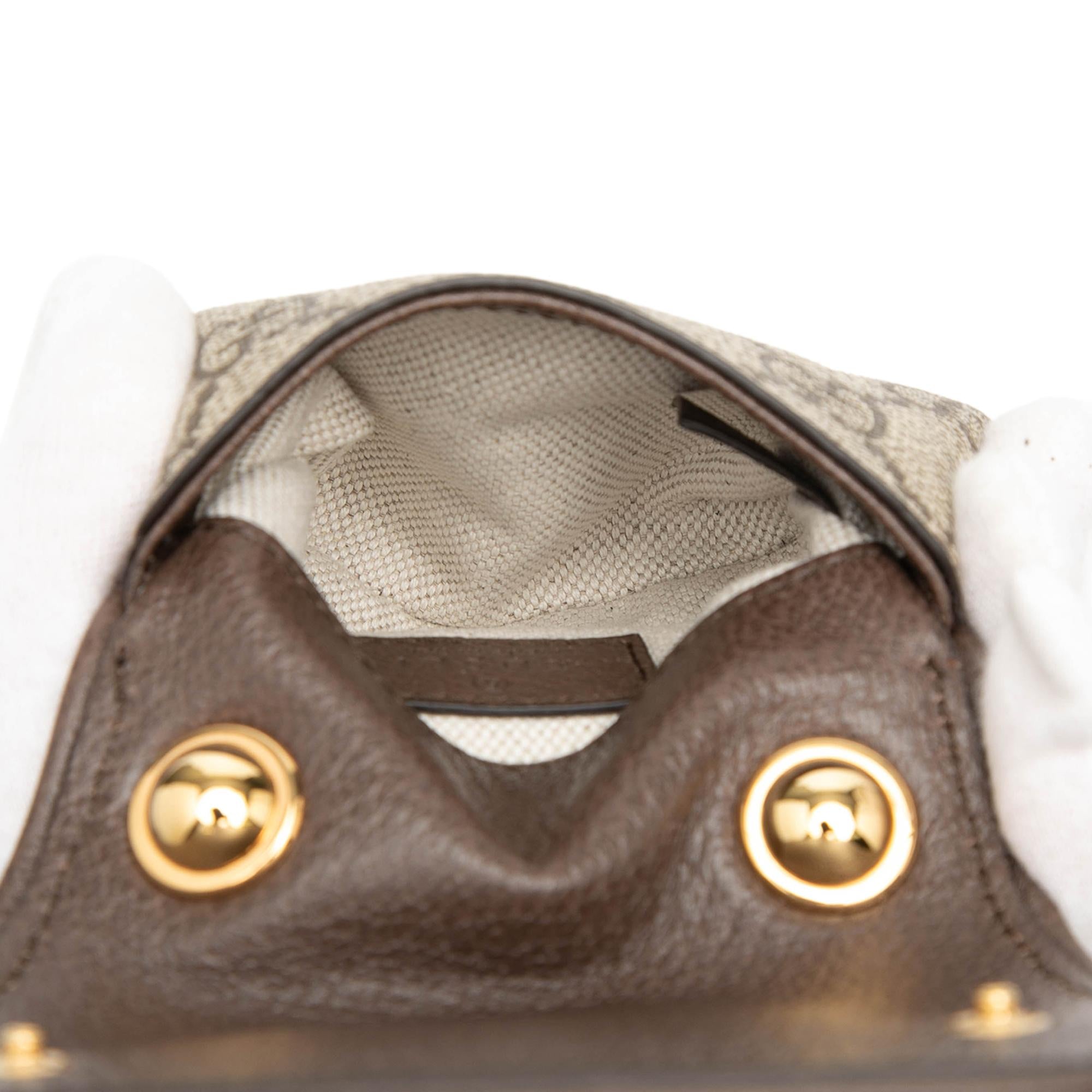 Gucci GG Supreme Blondie Card Case on Strap