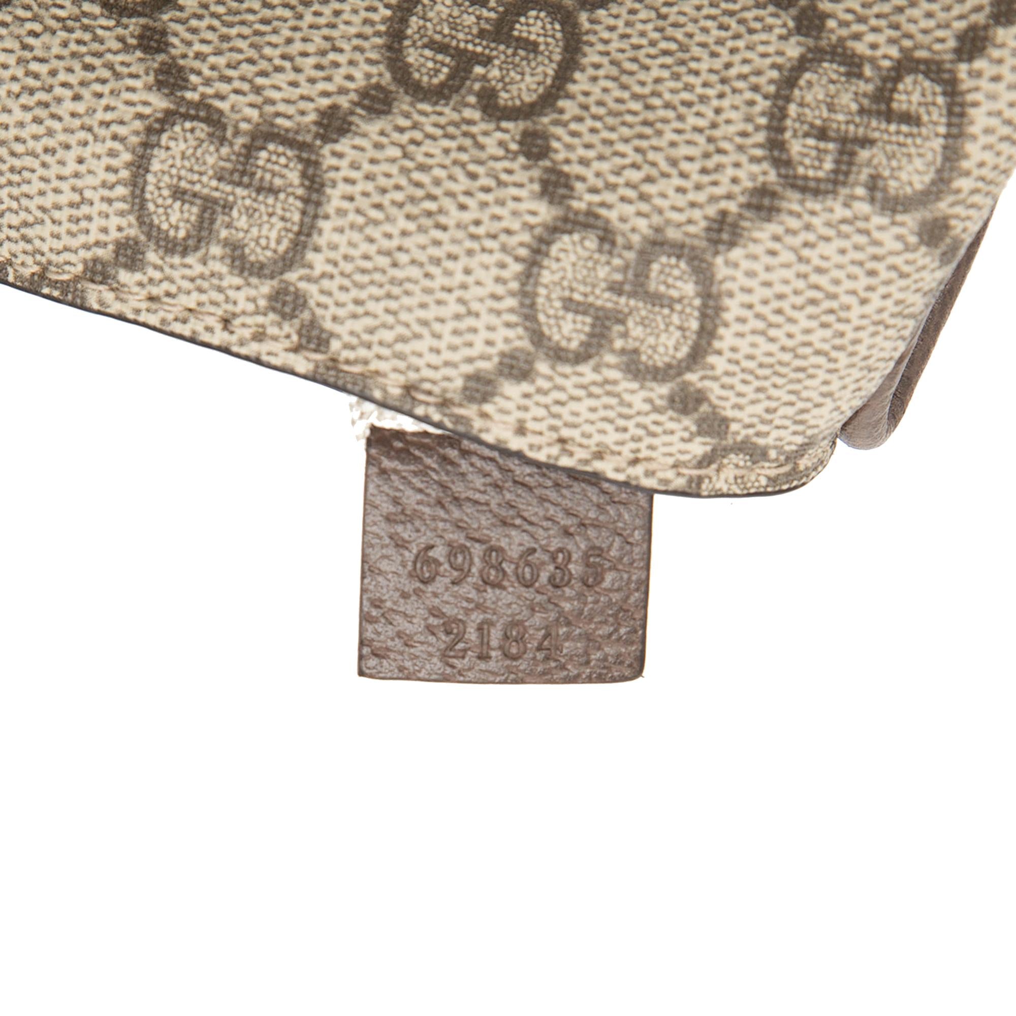 Gucci GG Supreme Blondie Card Case on Strap