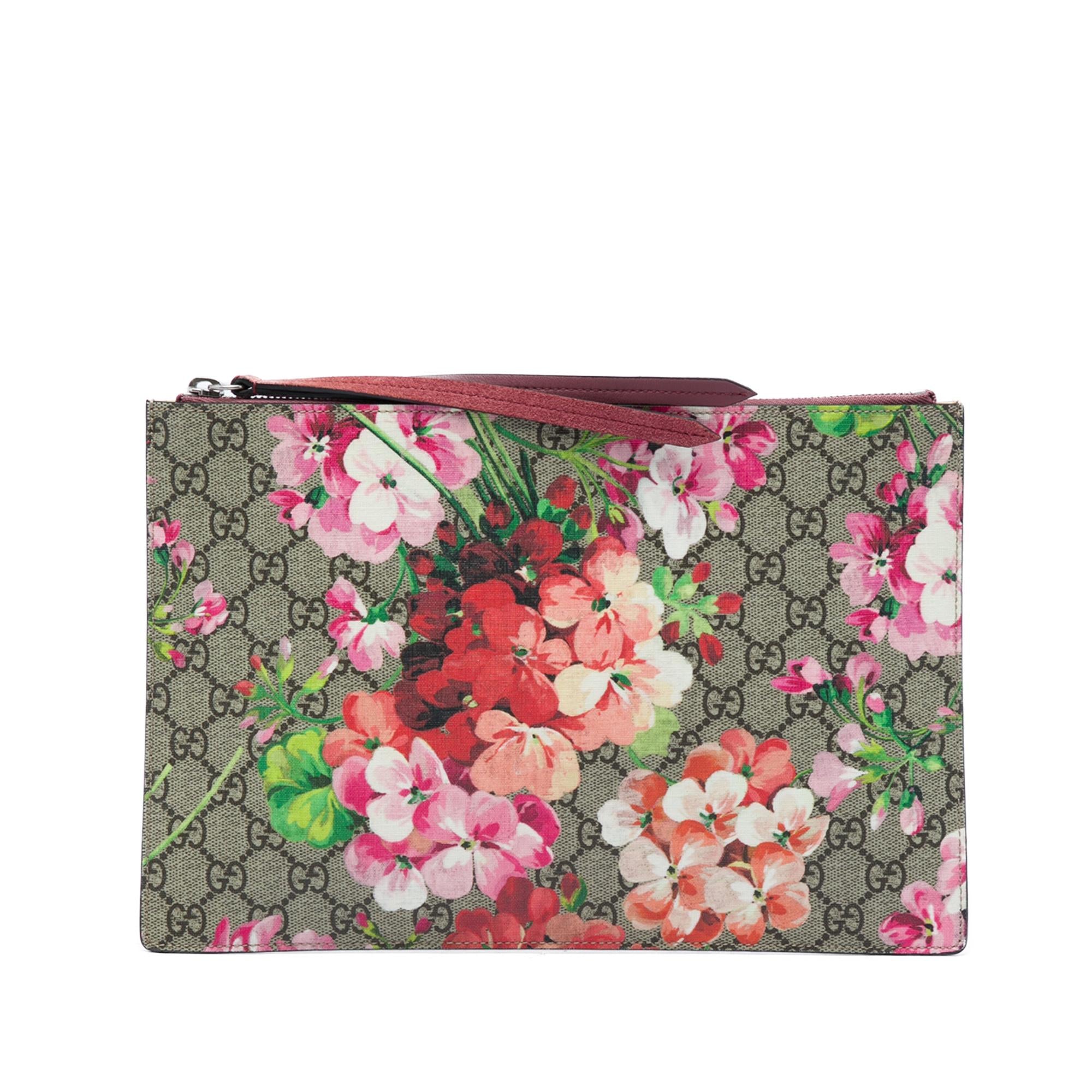 Gucci GG Supreme Blooms Clutch