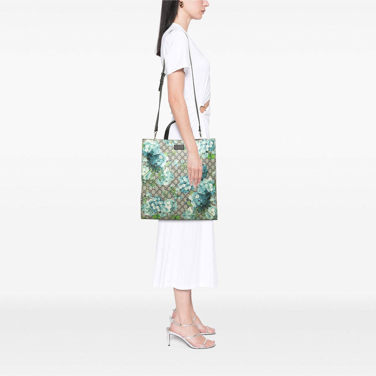 Gucci GG Supreme Blooms Convertible Soft Tote