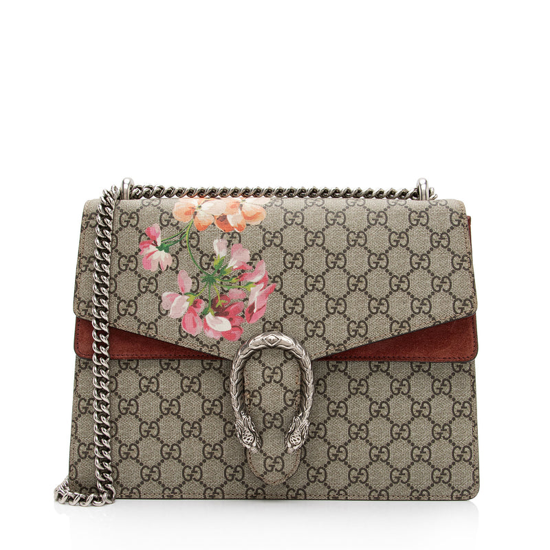 Gucci Beige GG Supreme Coated Canvas Mini Dionysus Blooms Wallet