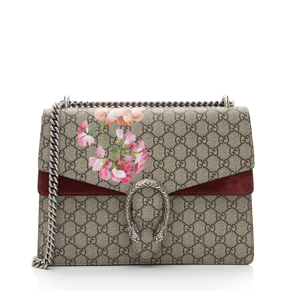 Gucci GG Supreme Blooms Dionysus Medium Shoulder Bag (SHF-JPWNlE)