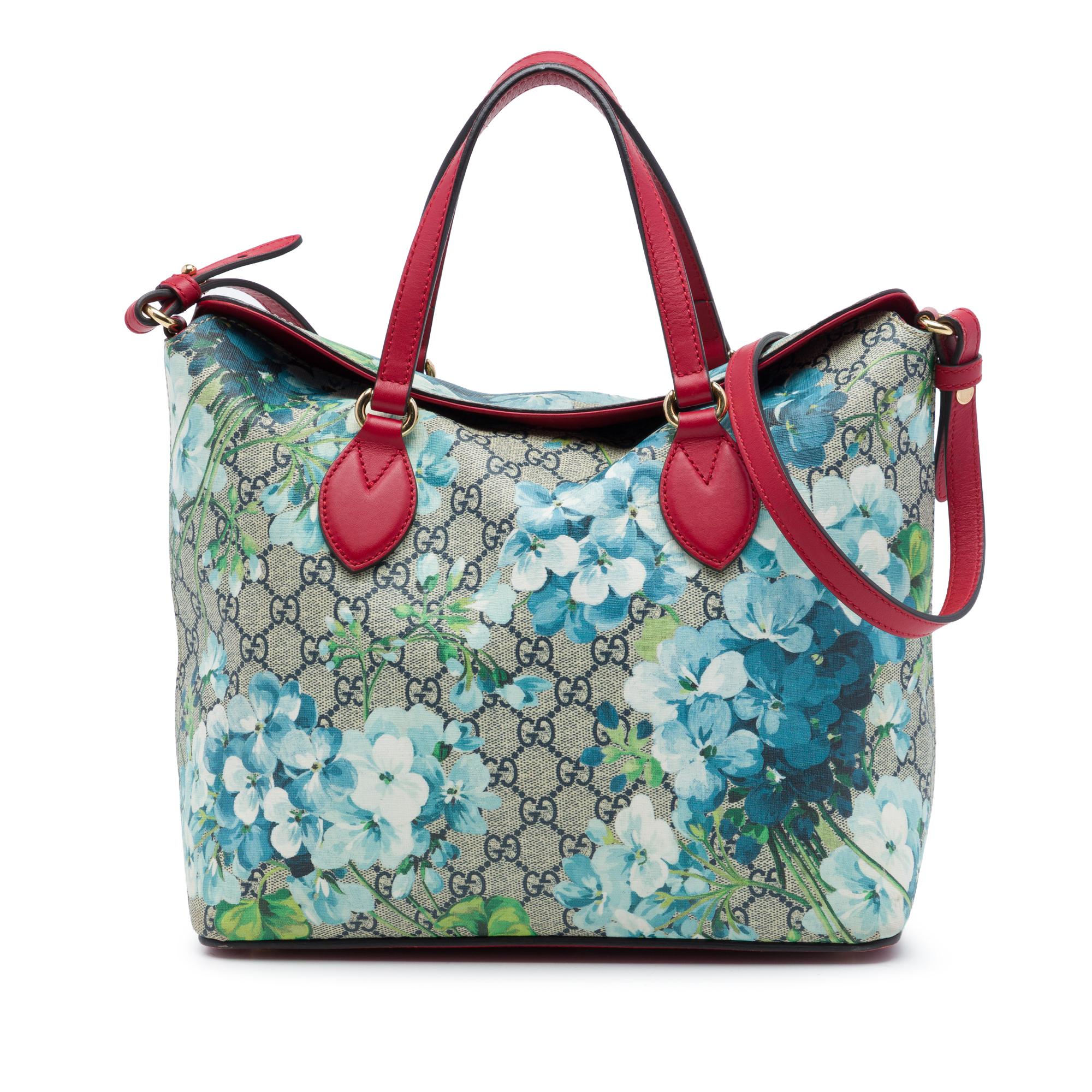 Gucci GG Supreme Blooms Linea A Fold Over Tote
