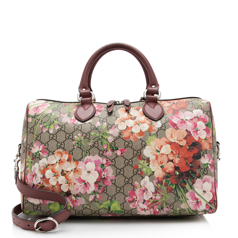 Gucci GG Supreme Monogram Blooms Boston Bag | MTYCI