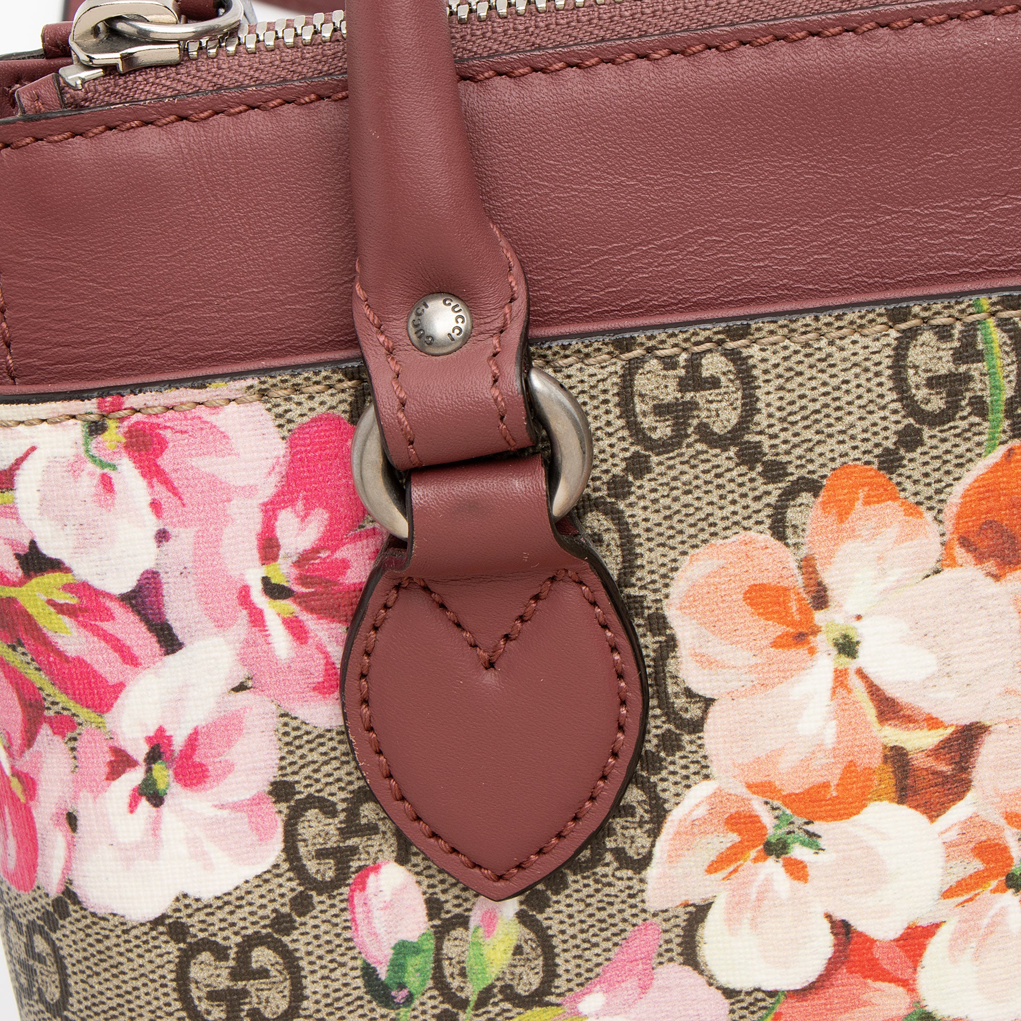 Gucci GG Supreme Blooms Mini Zip Tote