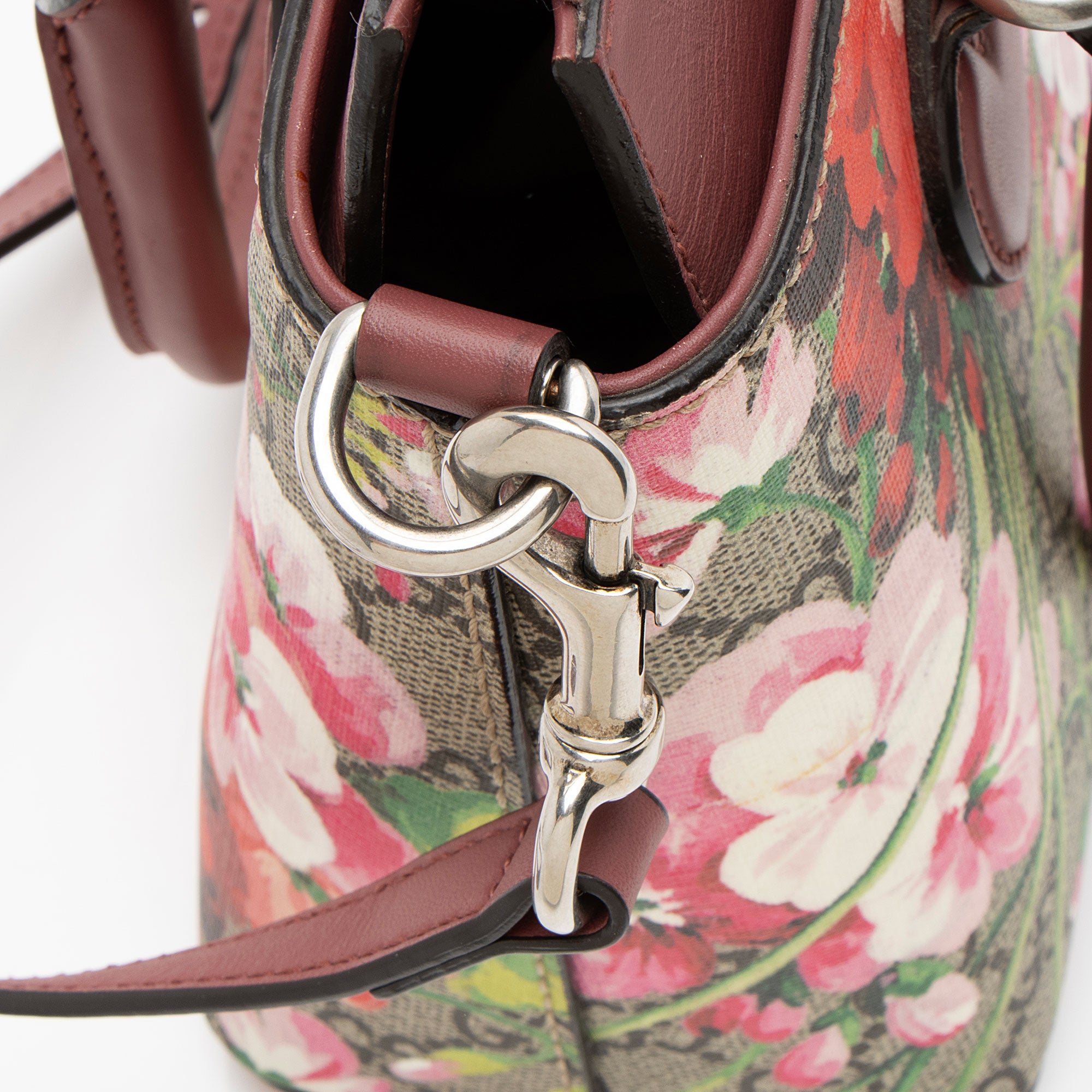 Gucci GG Supreme Blooms Mini Zip Tote