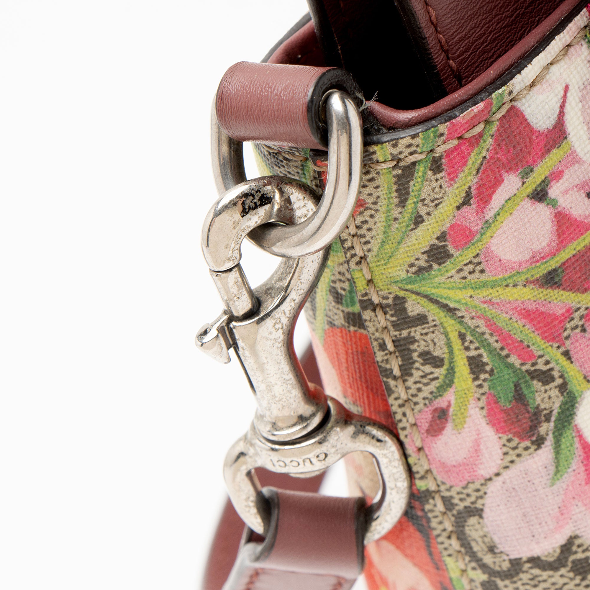 Gucci GG Supreme Blooms Mini Zip Tote