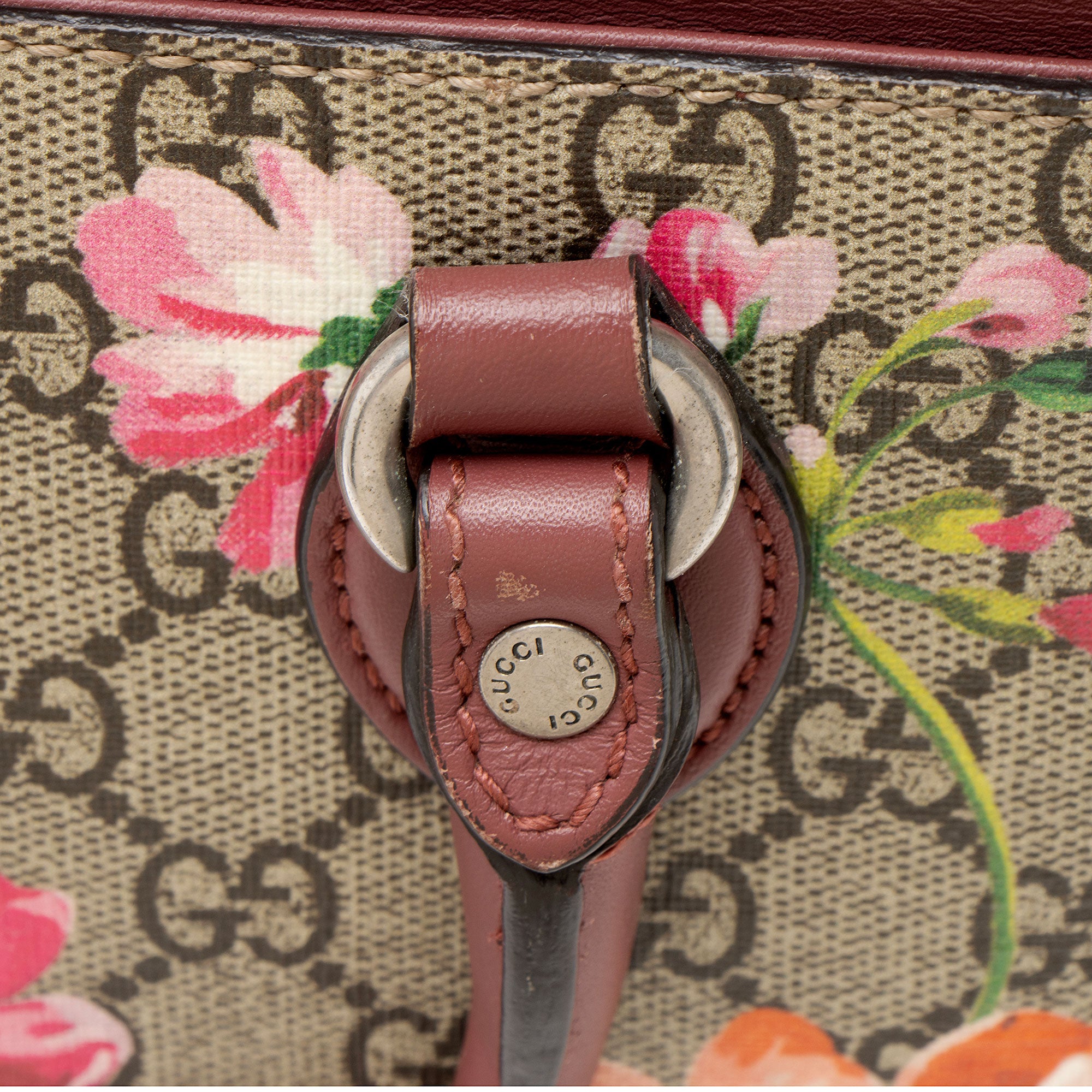Gucci GG Supreme Blooms Mini Zip Tote