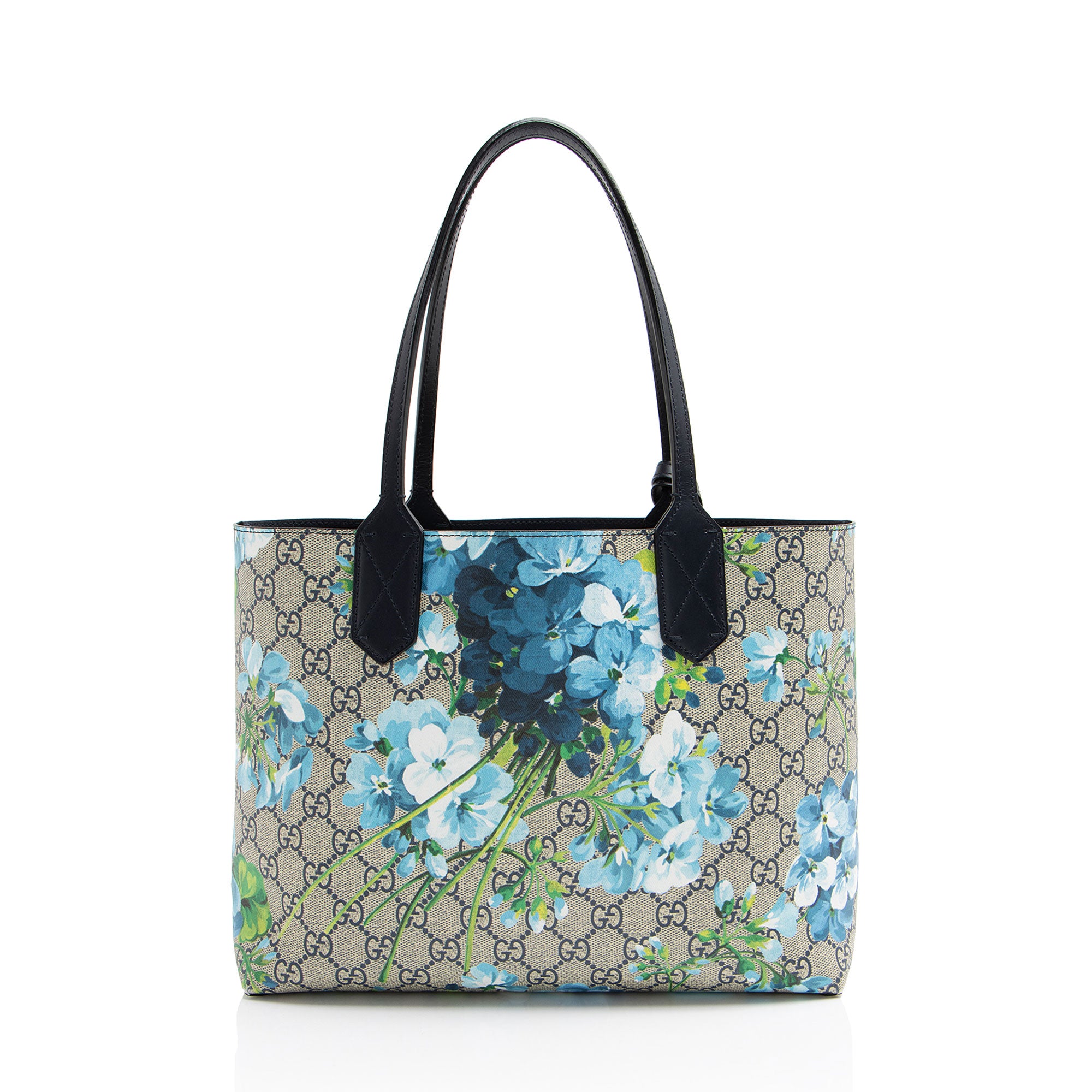 Gucci GG Supreme Blooms Reversible Small Tote (SHF-OhRyKY)