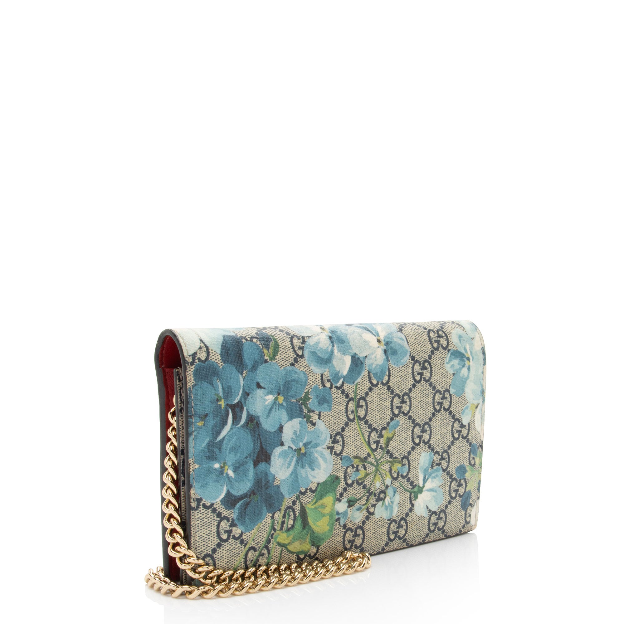 Gucci GG Supreme Blooms Wallet on Chain (SHF-QnKgUn)
