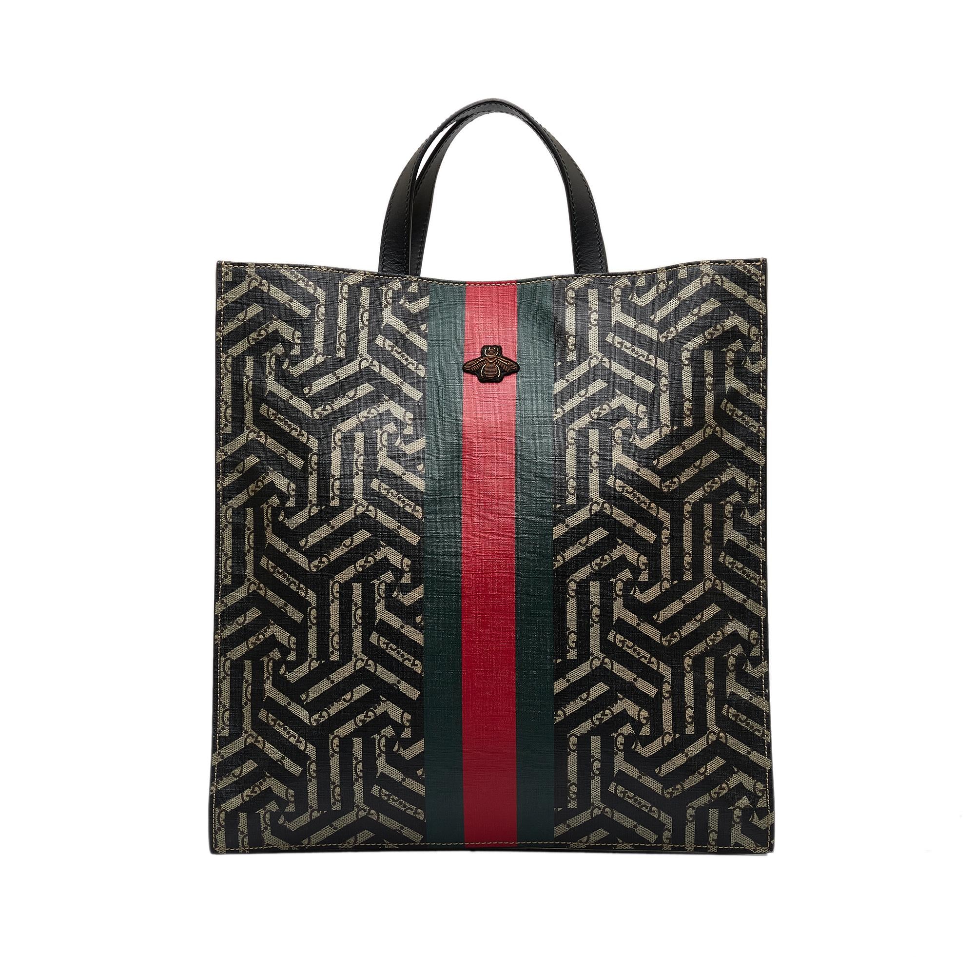 Gucci GG Supreme Caleido Web Tote Bag (SHG-BvZdHT)