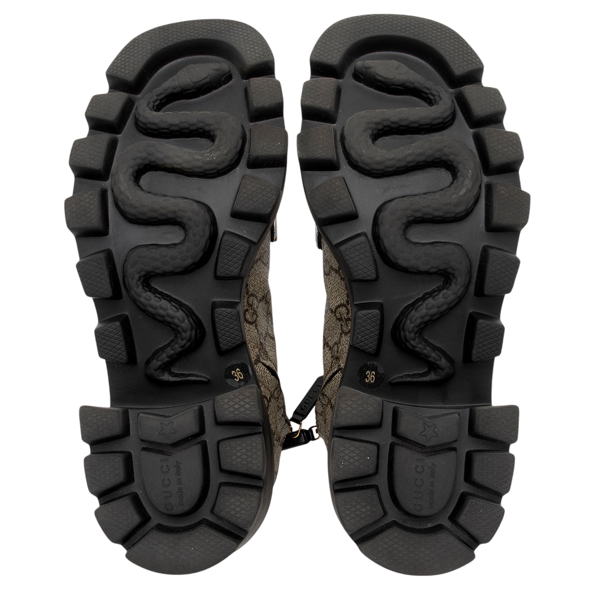 Gucci GG Supreme Calfskin Interlocking G Boots - Size 6 / 36