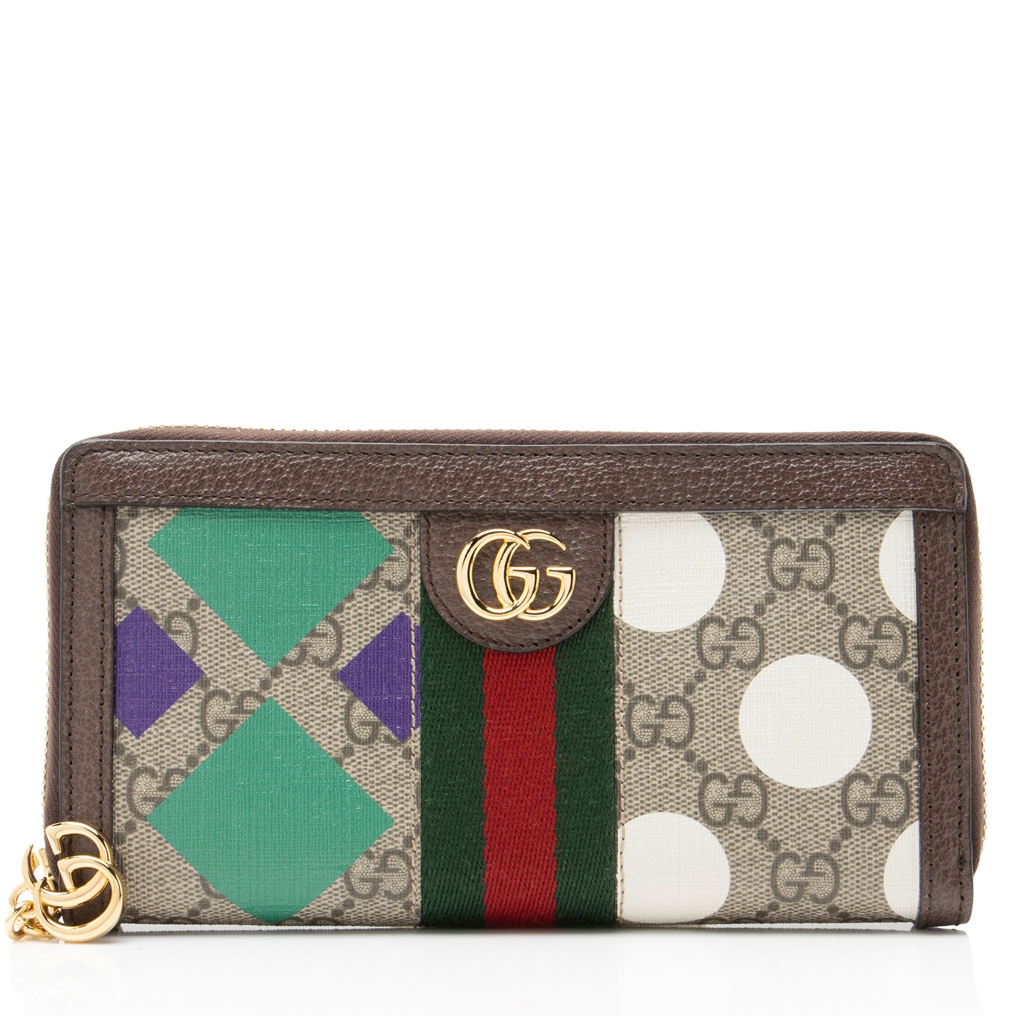 Gucci GG Supreme Centum Ophidia Zip Around Wallet