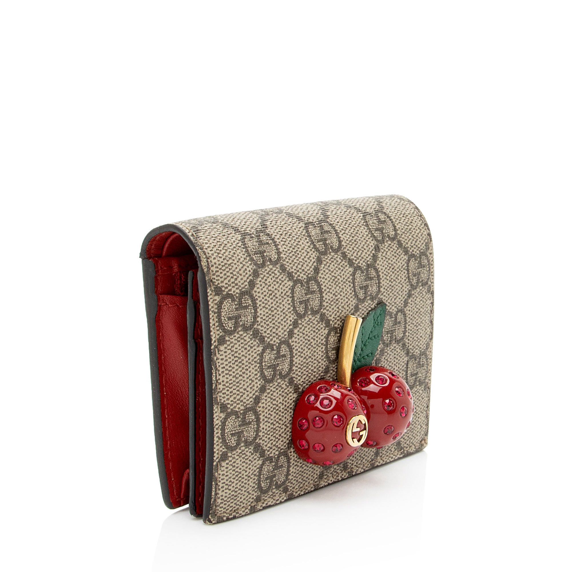GUCCI 新品 ミニ財布 supreme Gucci GG Supreme Cherry Compact Wallet