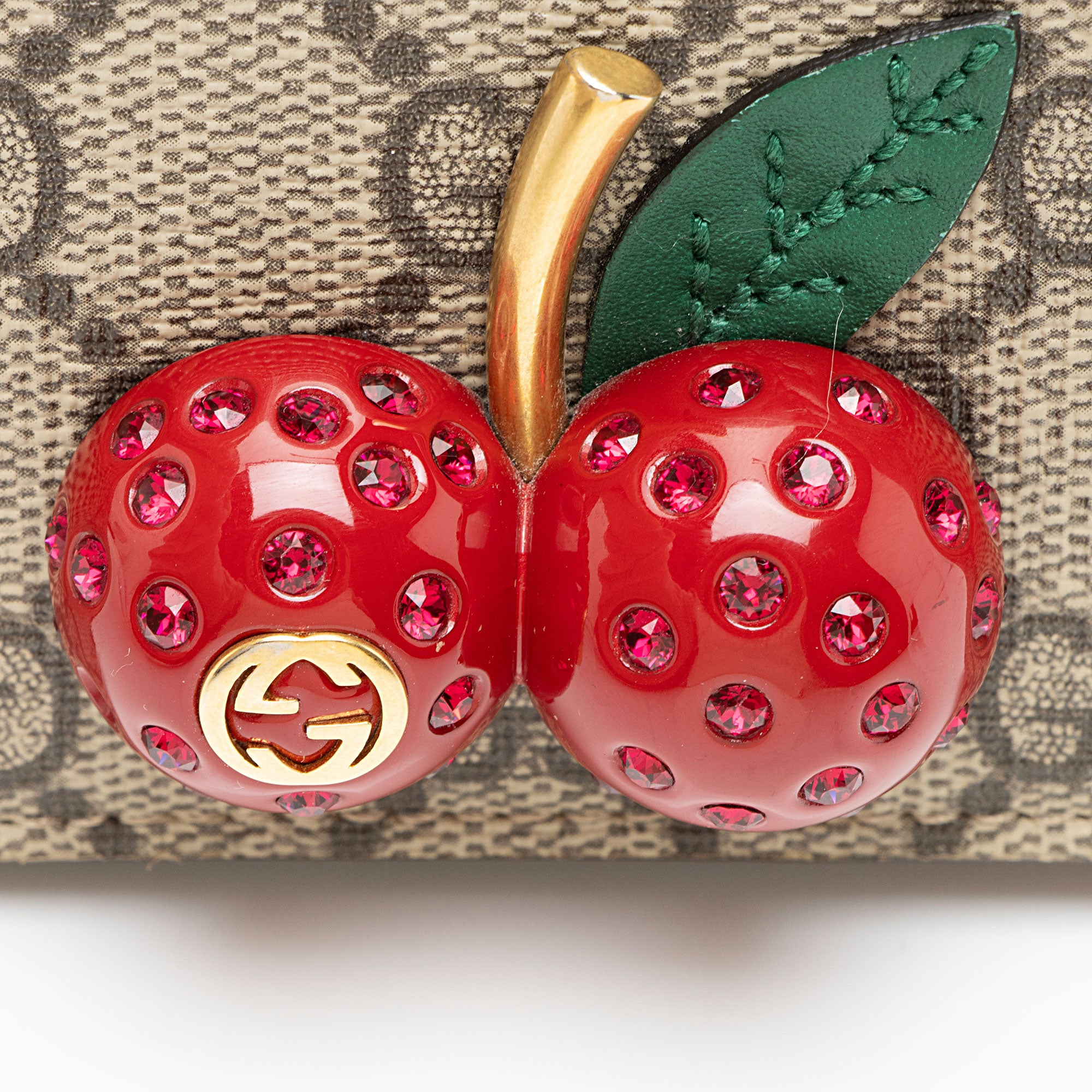 Gucci GG Supreme Cherry Compact Wallet