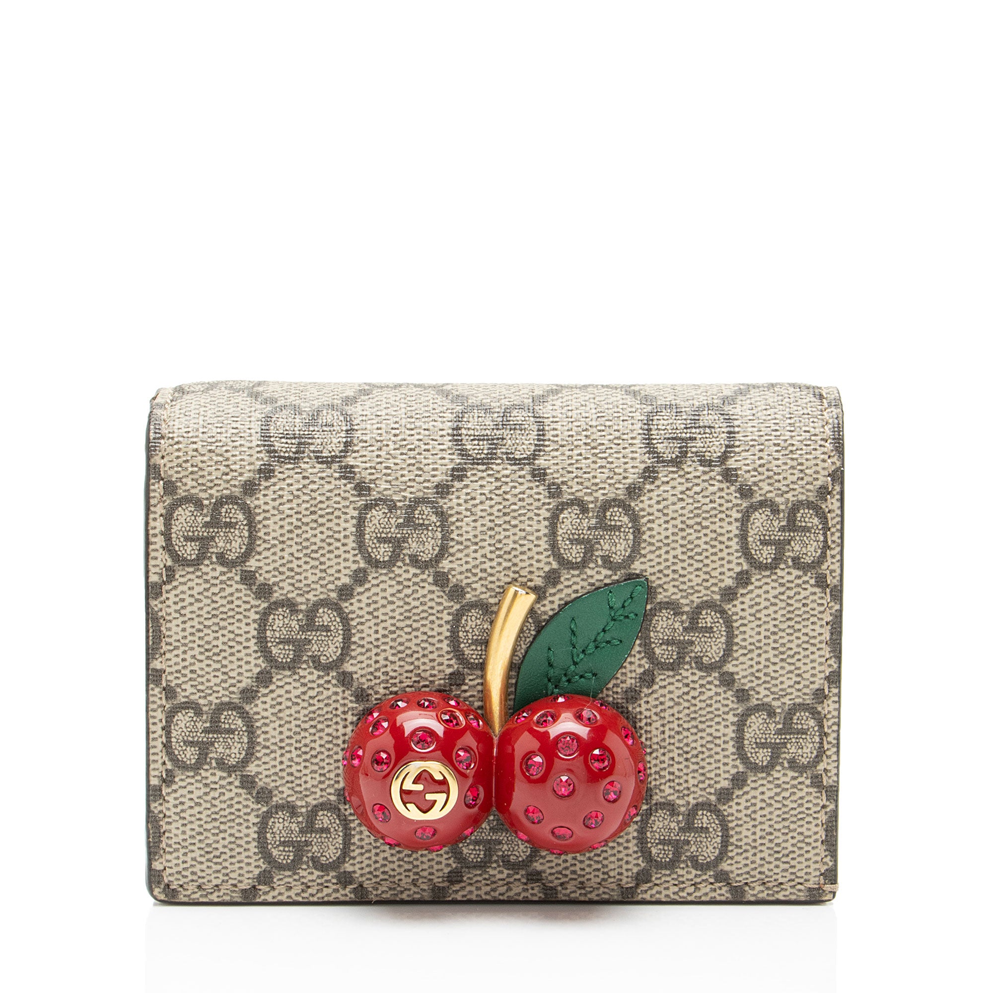 Gucci GG Supreme Cherry Compact Wallet