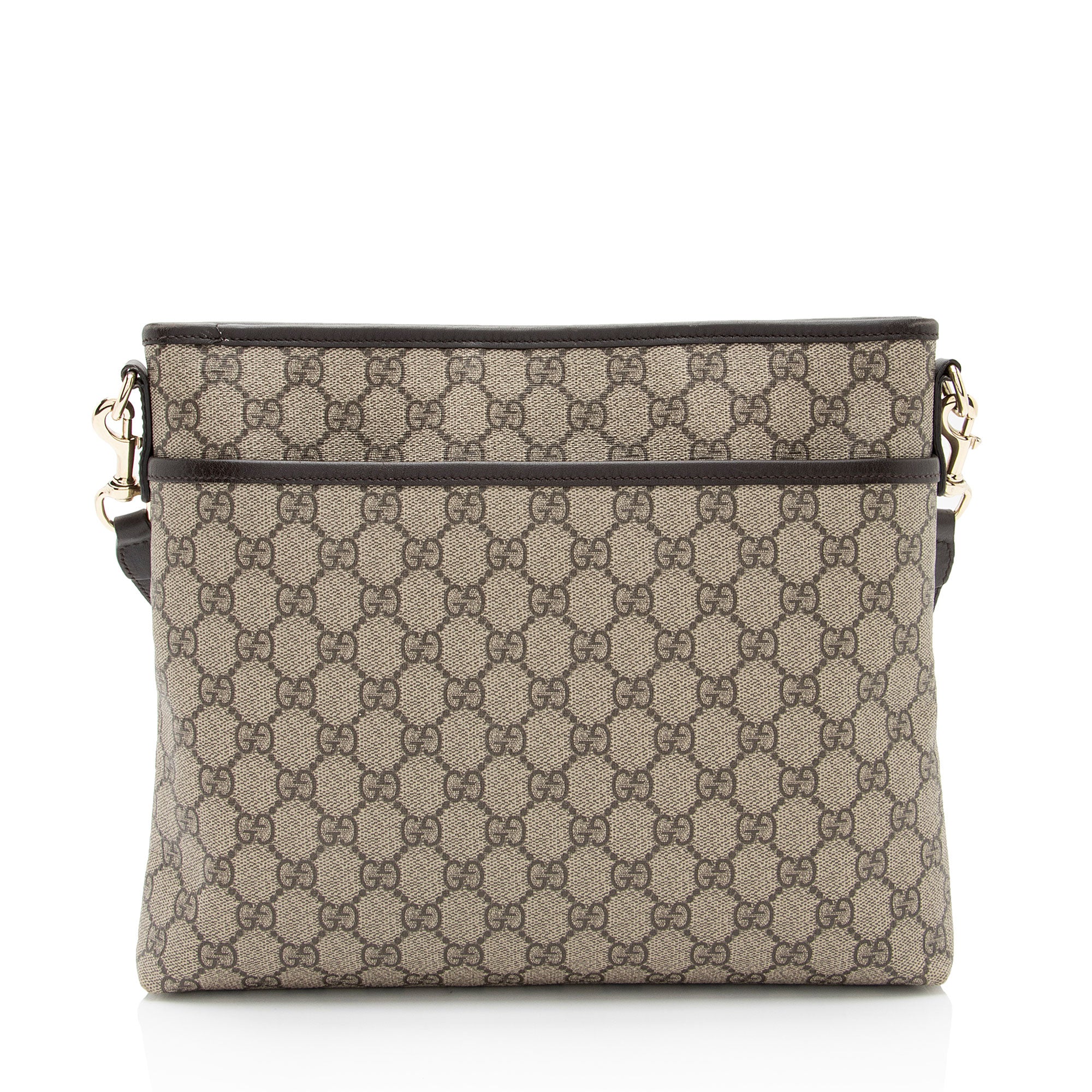 Gucci GG Supreme Classic Flat Medium Messenger Bag (SHF-z1jpvQ)