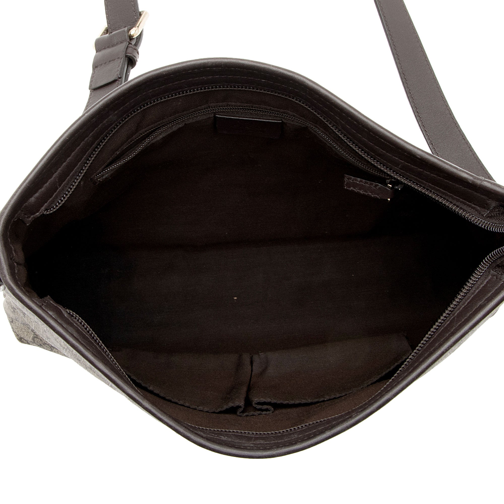 Gucci GG Supreme Classic Flat Medium Messenger Bag (SHF-z1jpvQ)