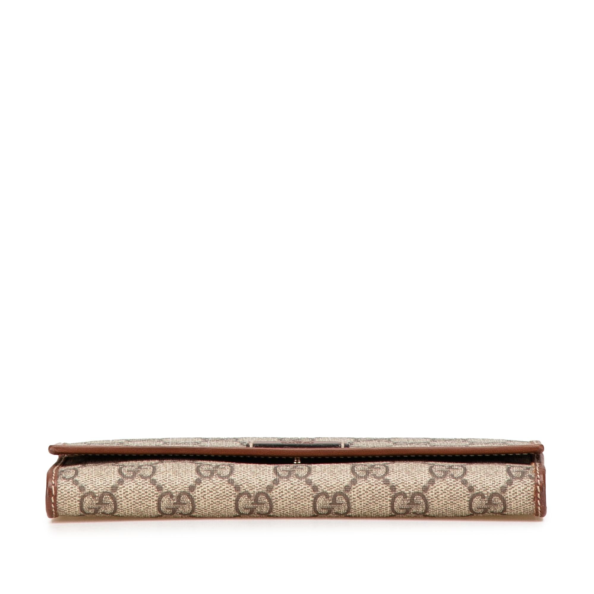 Gucci GG Supreme Continental Flap Wallet