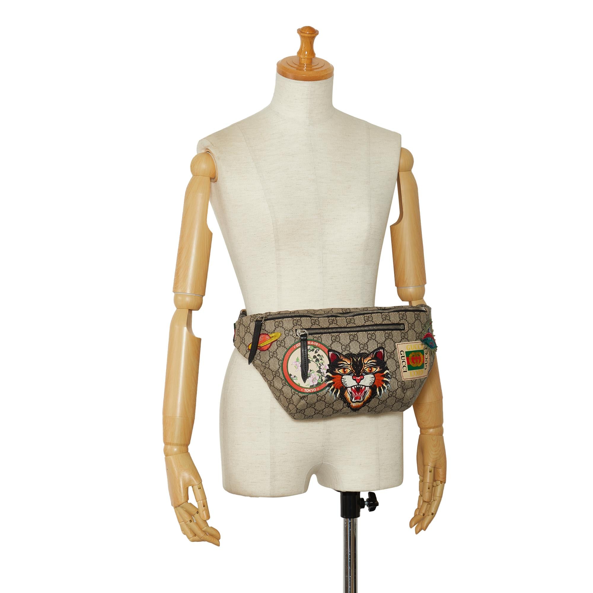 Canvas Belt Gucci Courrier Supreme Belt Bag Pre Owned Gucci GG