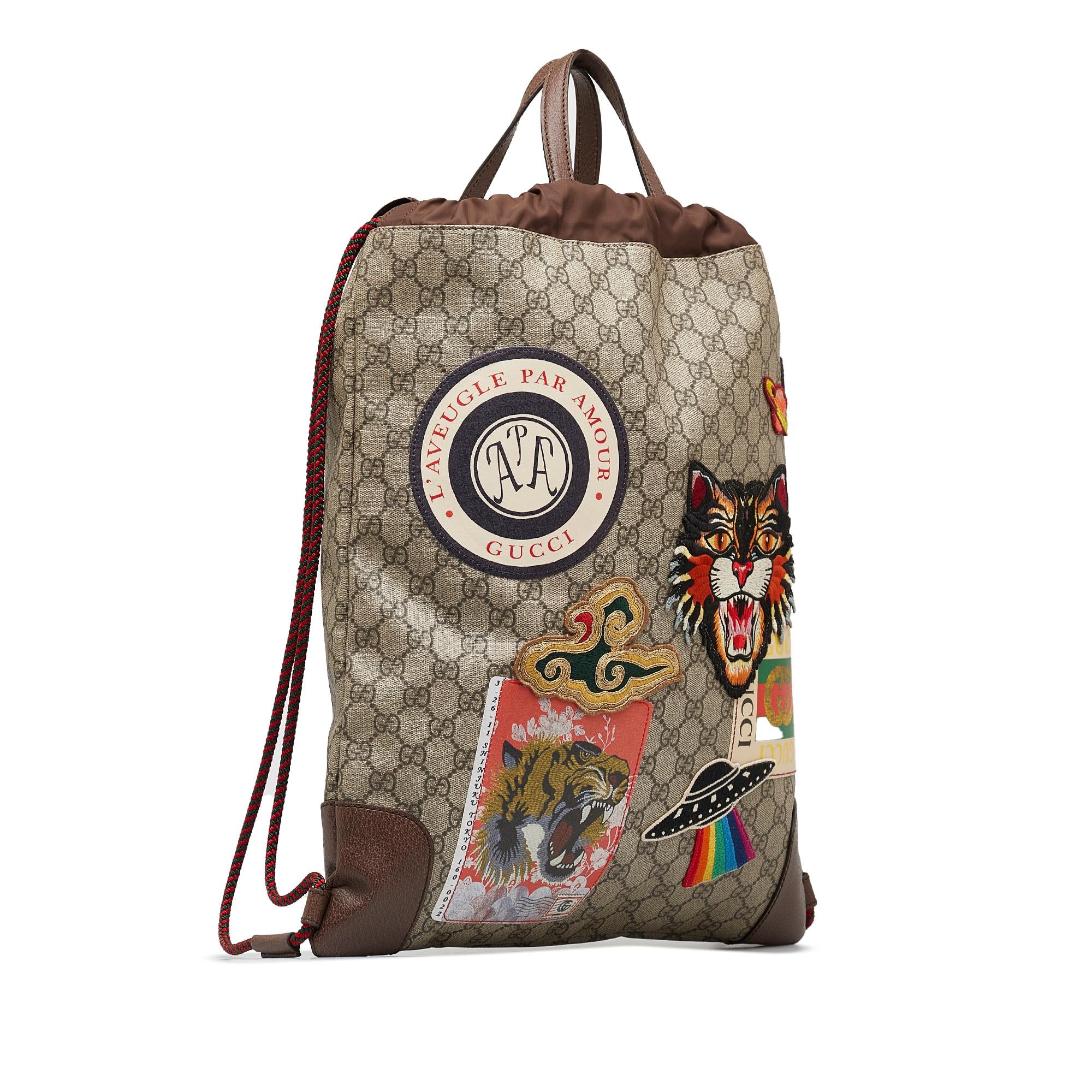 Gg supreme drawstring backpack online